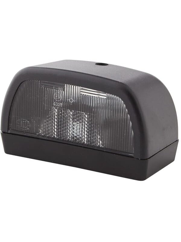 Numerio ženklo žibintas 10W, stačiakampio formos, 12V, juodas, tvirtinamas varžtais, 102x56,5 mm, Hella