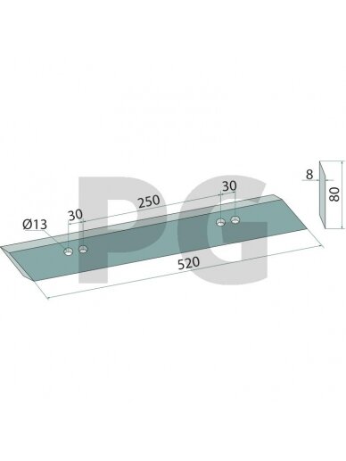 Peilis for knife rollers 520 Peilis for knife rollers 520