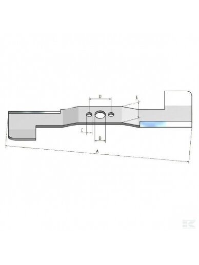 Peilis Tinka Toro 62" Groundsmaster 546 1 Peilis Tinka Toro 62" Groundsmaster 546 1