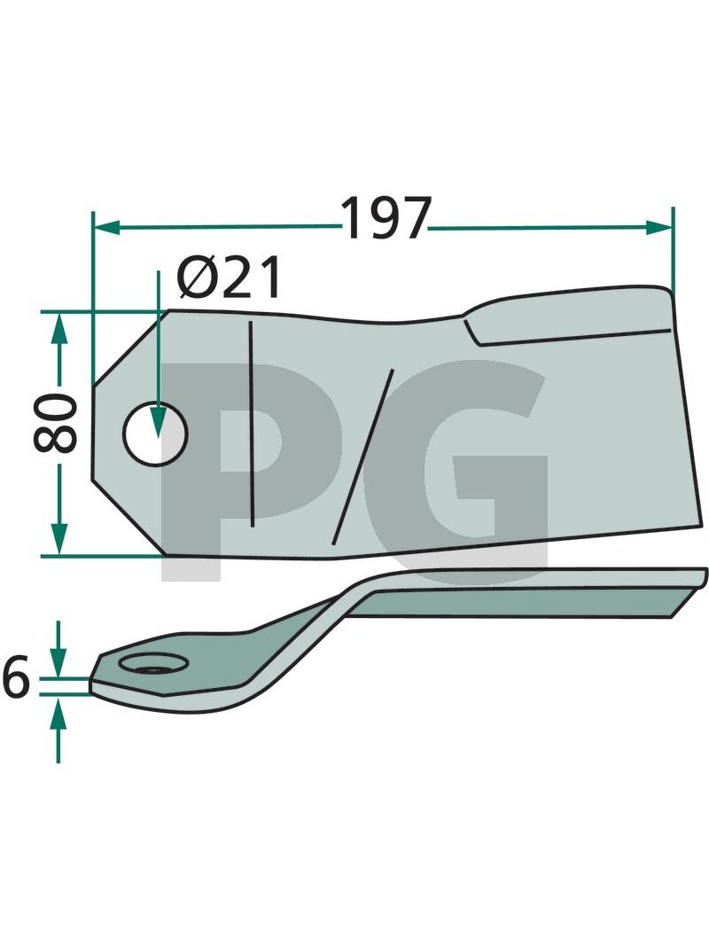 Peilis thickness = 6 mm Peilis thickness = 6 mm