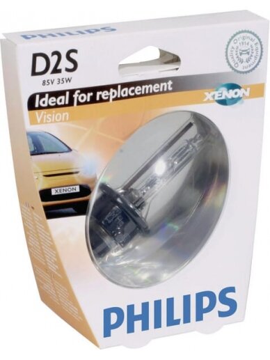"Philips" Xenon D2S 85V 35W P32d-2 balta lemputė 1 "Philips" Xenon D2S 85V 35W P32d-2 balta lemputė 1
