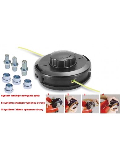 Pjovimo galva 130mm PRO 10x1.25 užgriebimų Pjovimo galva 130mm PRO 10x1.25 užgriebimų