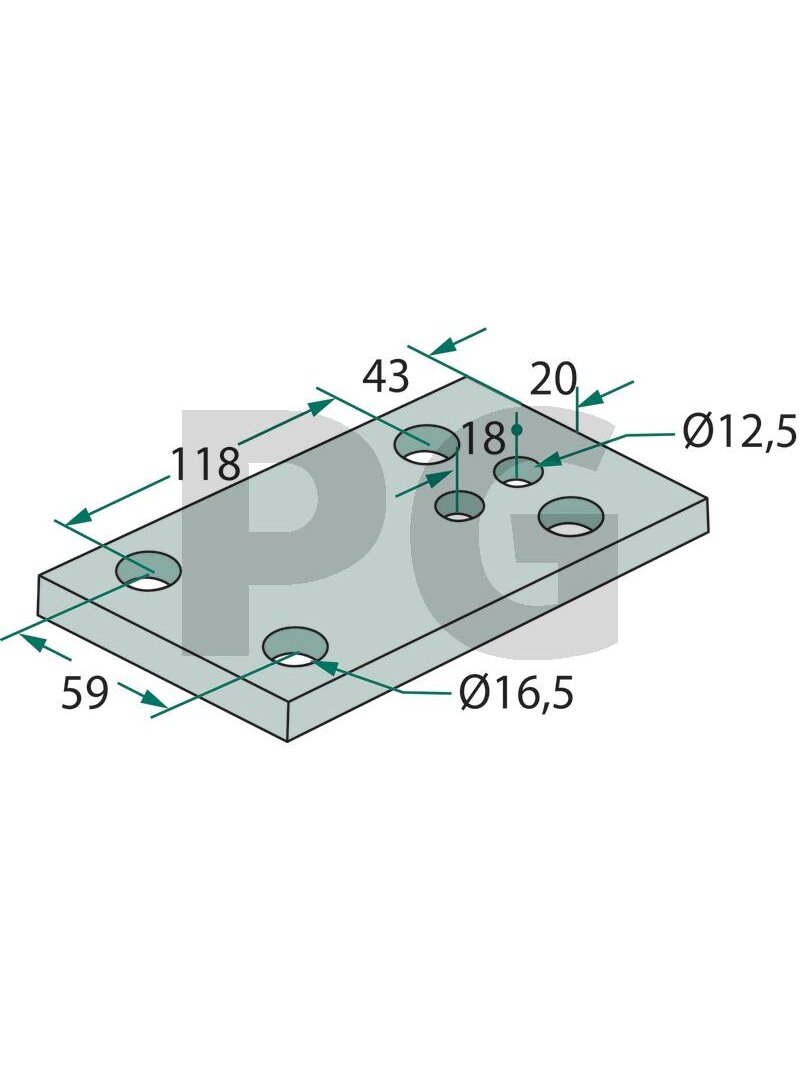 Plokštelė 185x12x100 Plokštelė 185x12x100