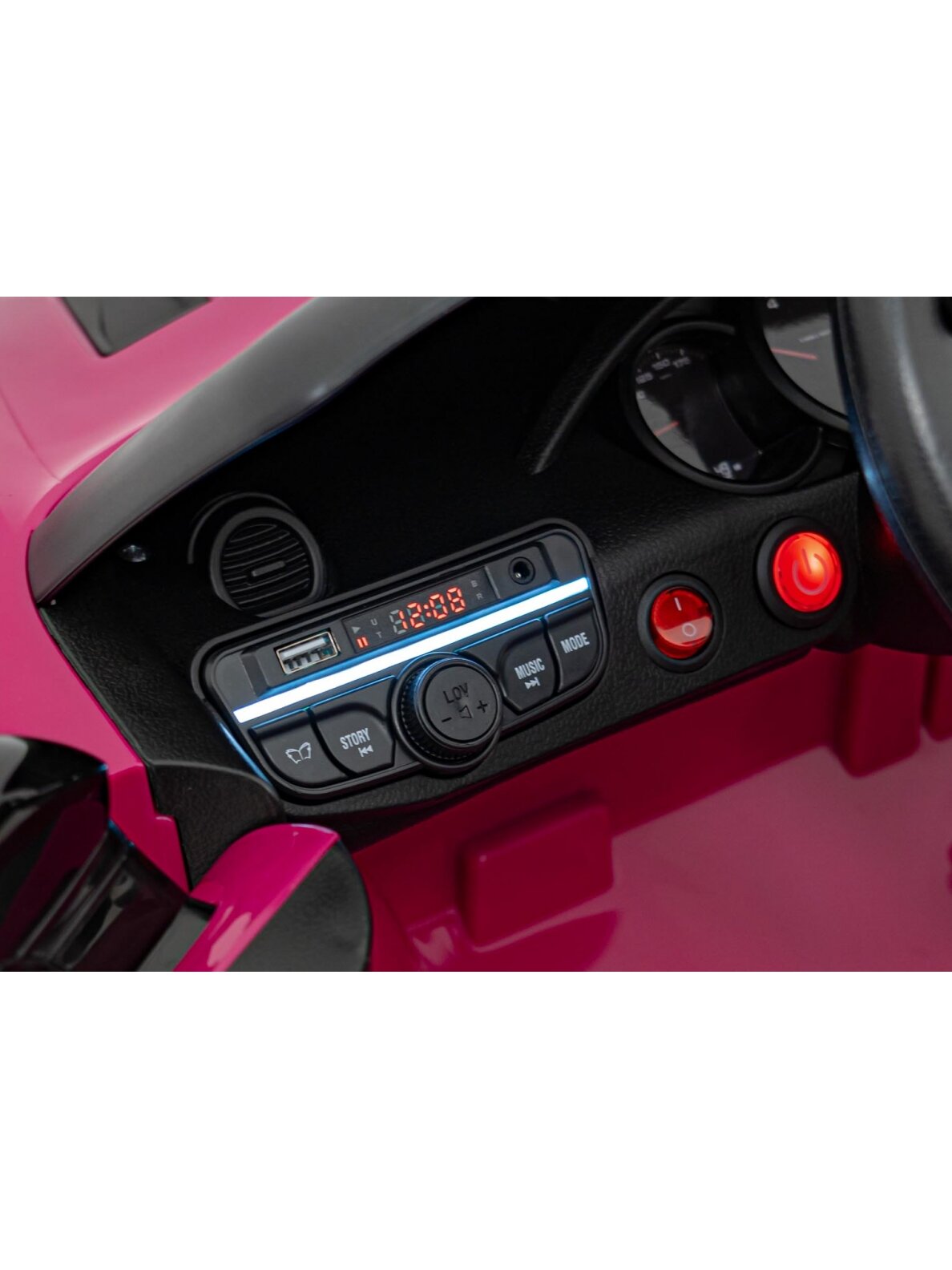 Porsche Spyder RS 718 Elektromobilis vaikams Rožinė 8
