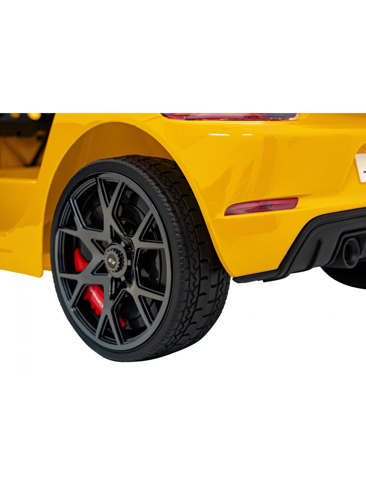 Porsche Spyder RS 718 Elektromobilis vaikamss dažymas geltona spalva 14