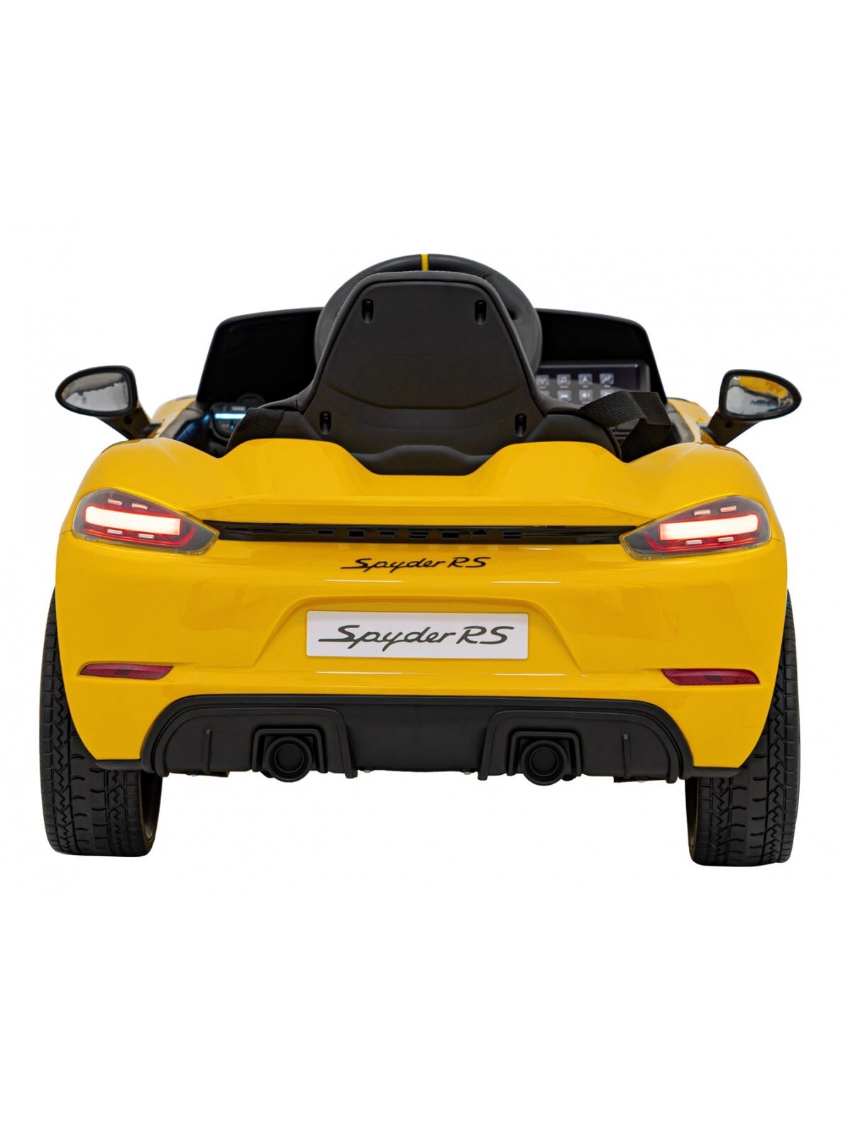 Porsche Spyder RS 718 Elektromobilis vaikamss dažymas geltona spalva 4 Porsche Spyder RS 718 Elektromobilis vaikamss dažymas geltona spalva 4