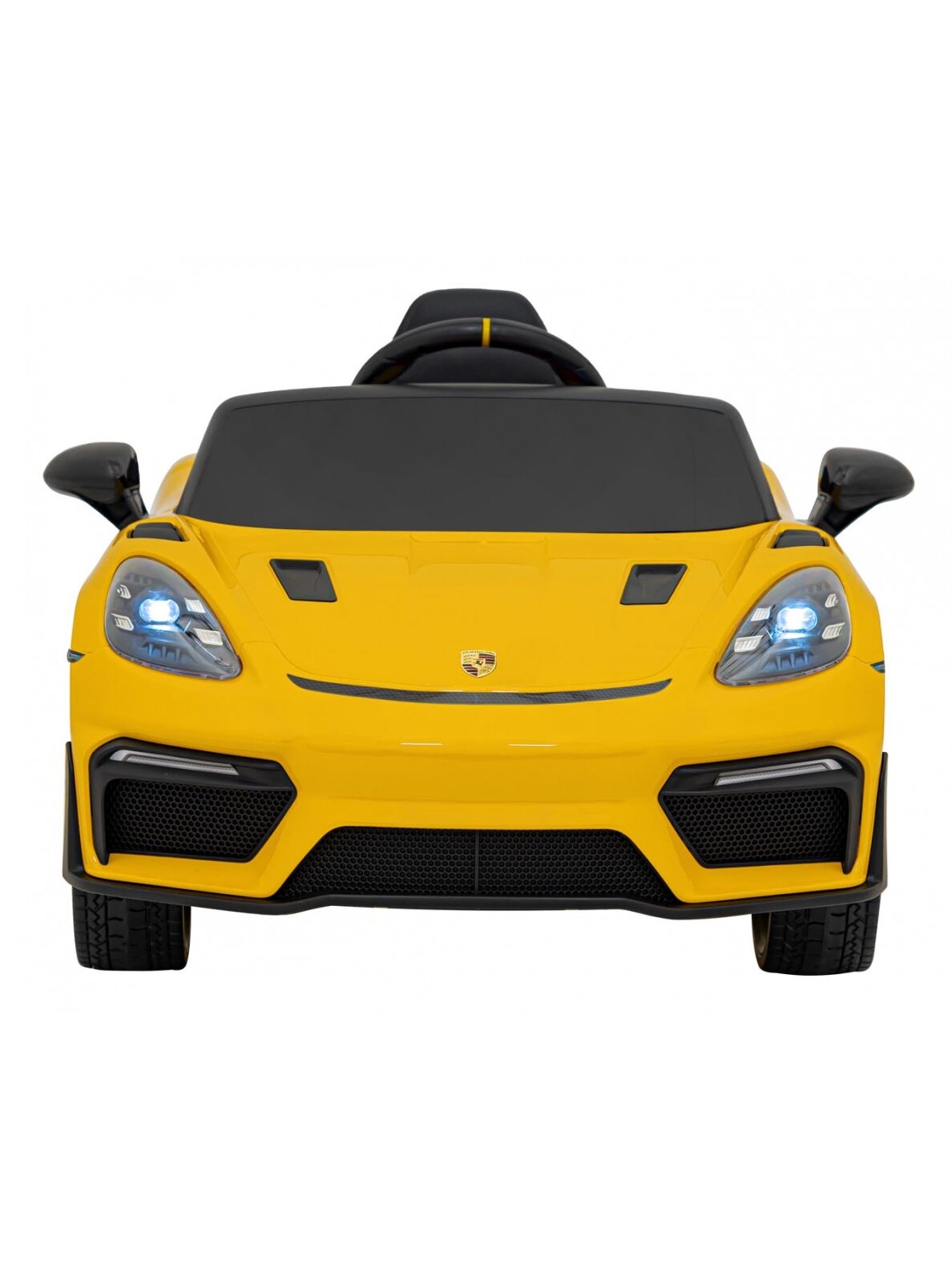 Porsche Spyder RS 718 Elektromobilis vaikamss dažymas geltona spalva