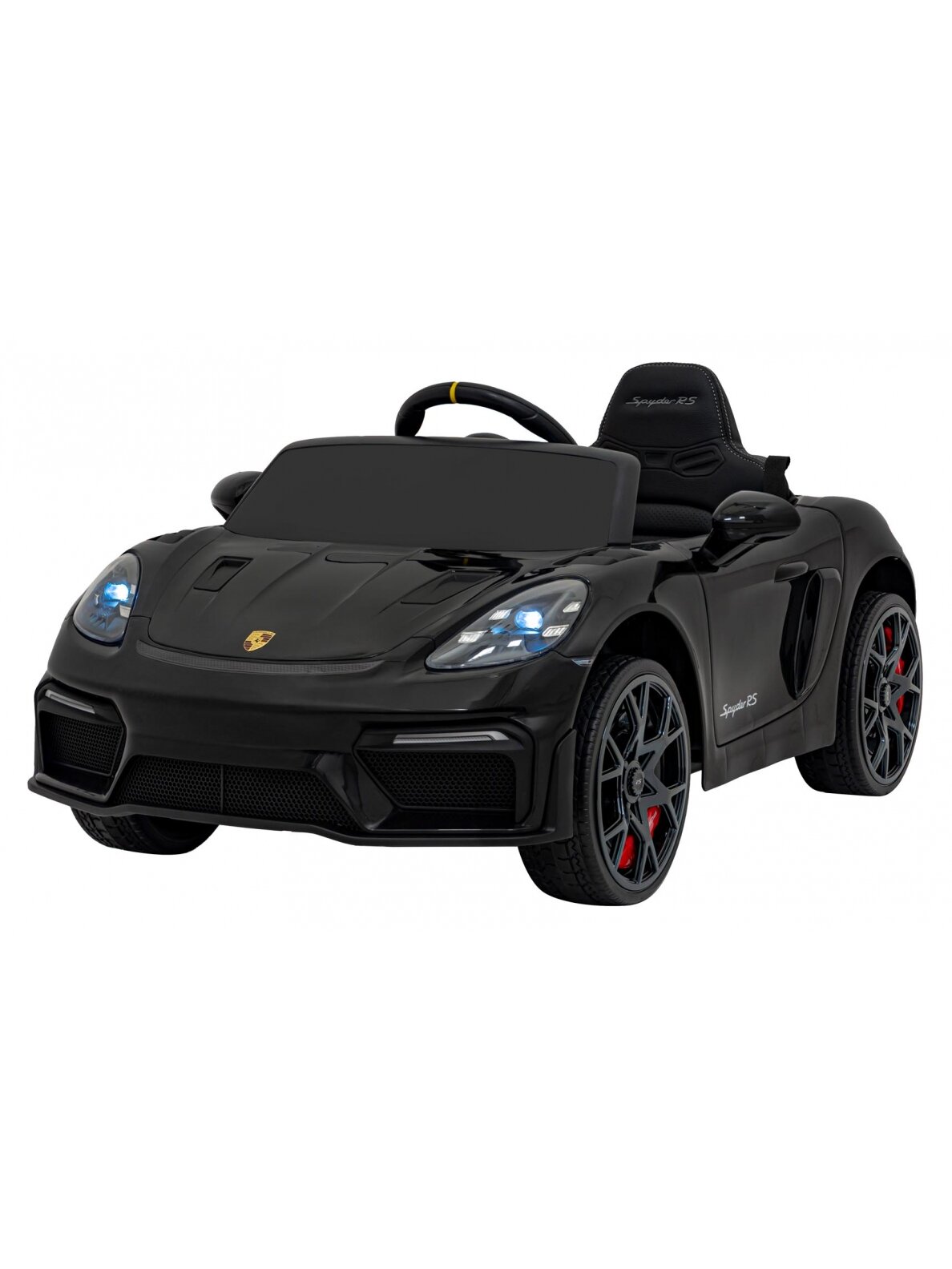 Porsche Spyder RS 718 Elektromobilis vaikamss dažymas juoda spalva 2