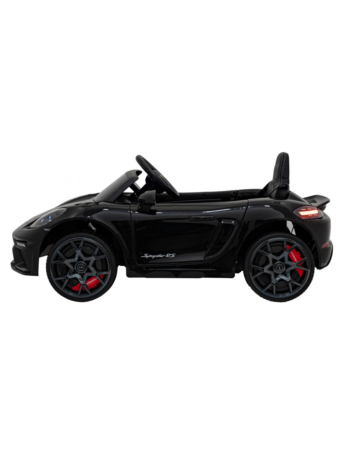 Porsche Spyder RS 718 Elektromobilis vaikamss dažymas juoda spalva 3