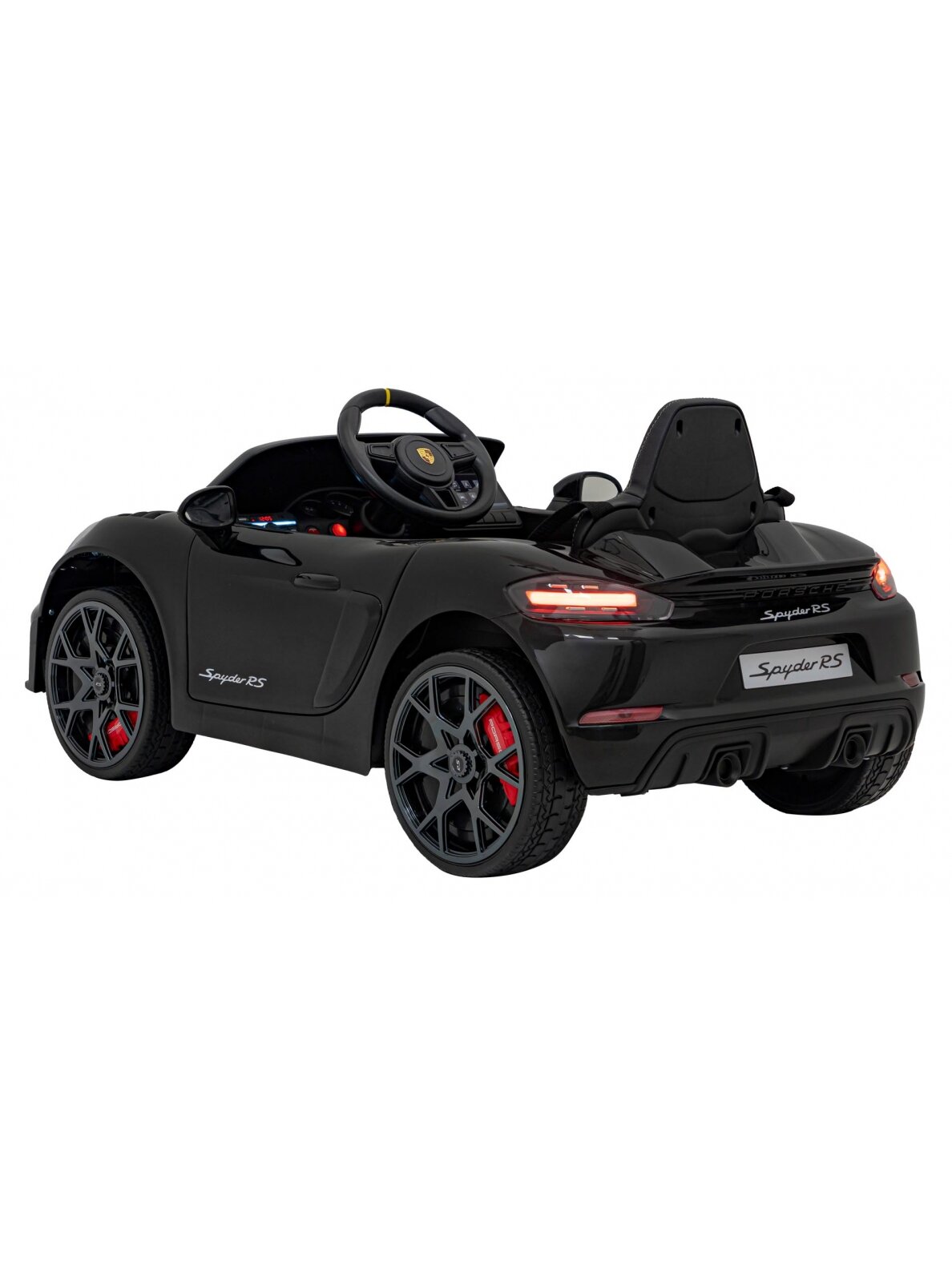 Porsche Spyder RS 718 Elektromobilis vaikamss dažymas juoda spalva 4