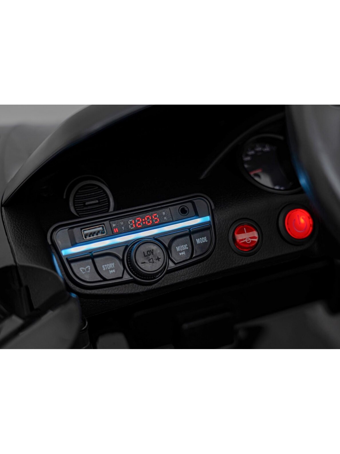 Porsche Spyder RS 718 Elektromobilis vaikamss dažymas juoda spalva 9 Porsche Spyder RS 718 Elektromobilis vaikamss dažymas juoda spalva 9