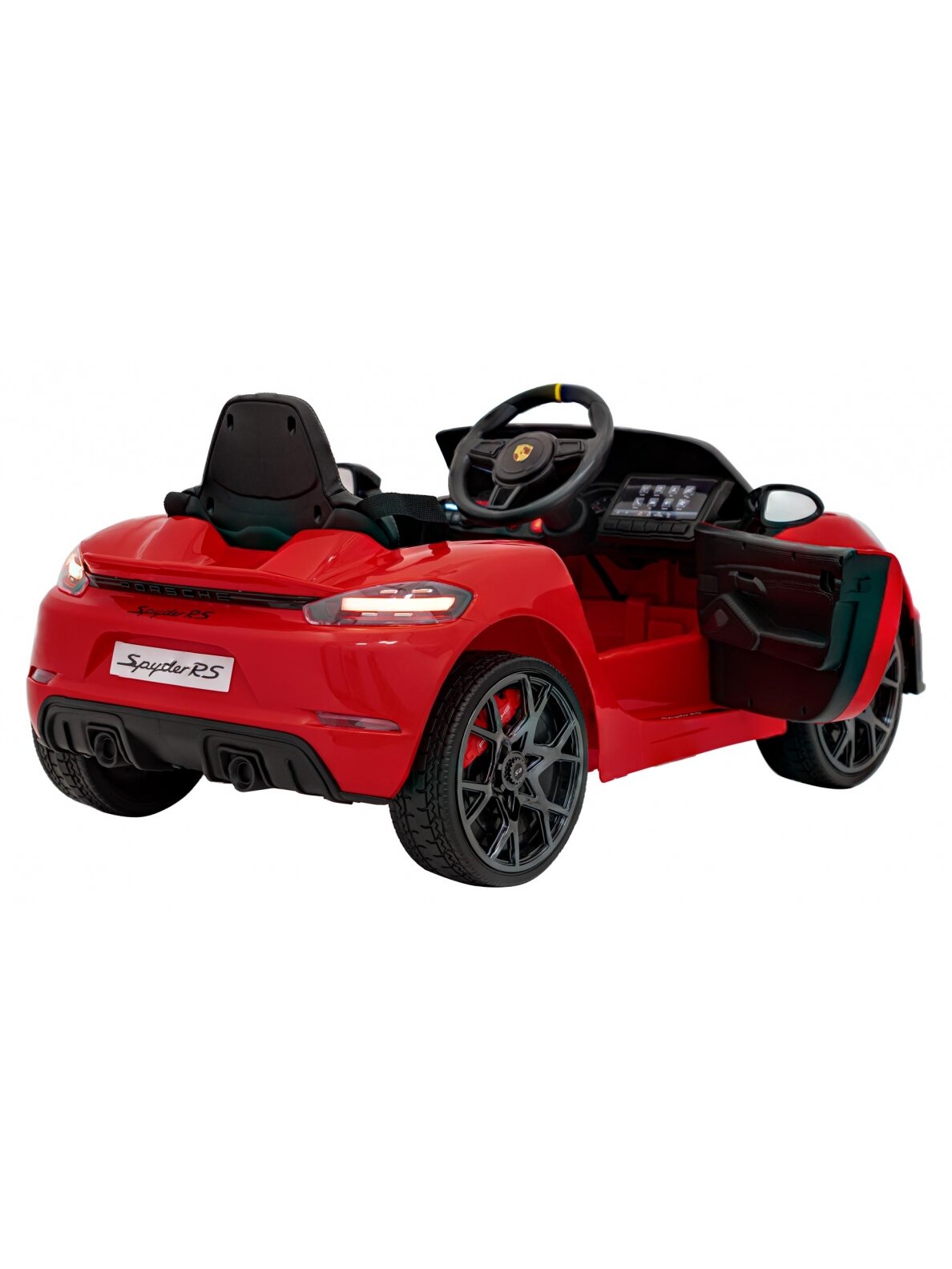 Porsche Spyder RS 718 Elektromobilis vaikamss dažymas Raudona spalva 5 Porsche Spyder RS 718 Elektromobilis vaikamss dažymas Raudona spalva 5