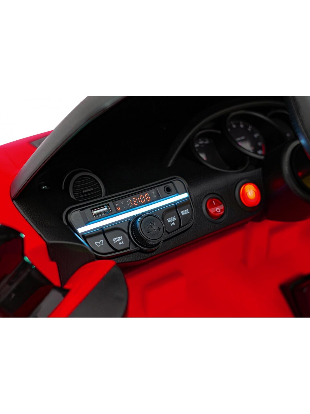 Porsche Spyder RS 718 Elektromobilis vaikamss dažymas Raudona spalva 9 Porsche Spyder RS 718 Elektromobilis vaikamss dažymas Raudona spalva 9