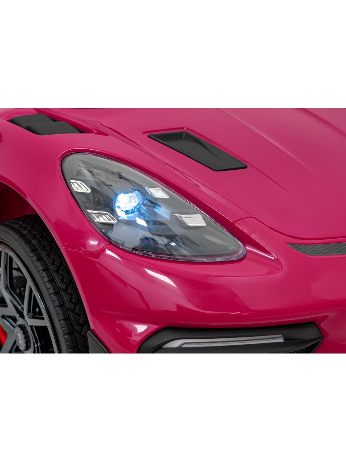 "Porsche Spyder RS 718" Elektromobilis vaikamss dažymas rožine spalva 11 "Porsche Spyder RS 718" Elektromobilis vaikamss dažymas rožine spalva 11