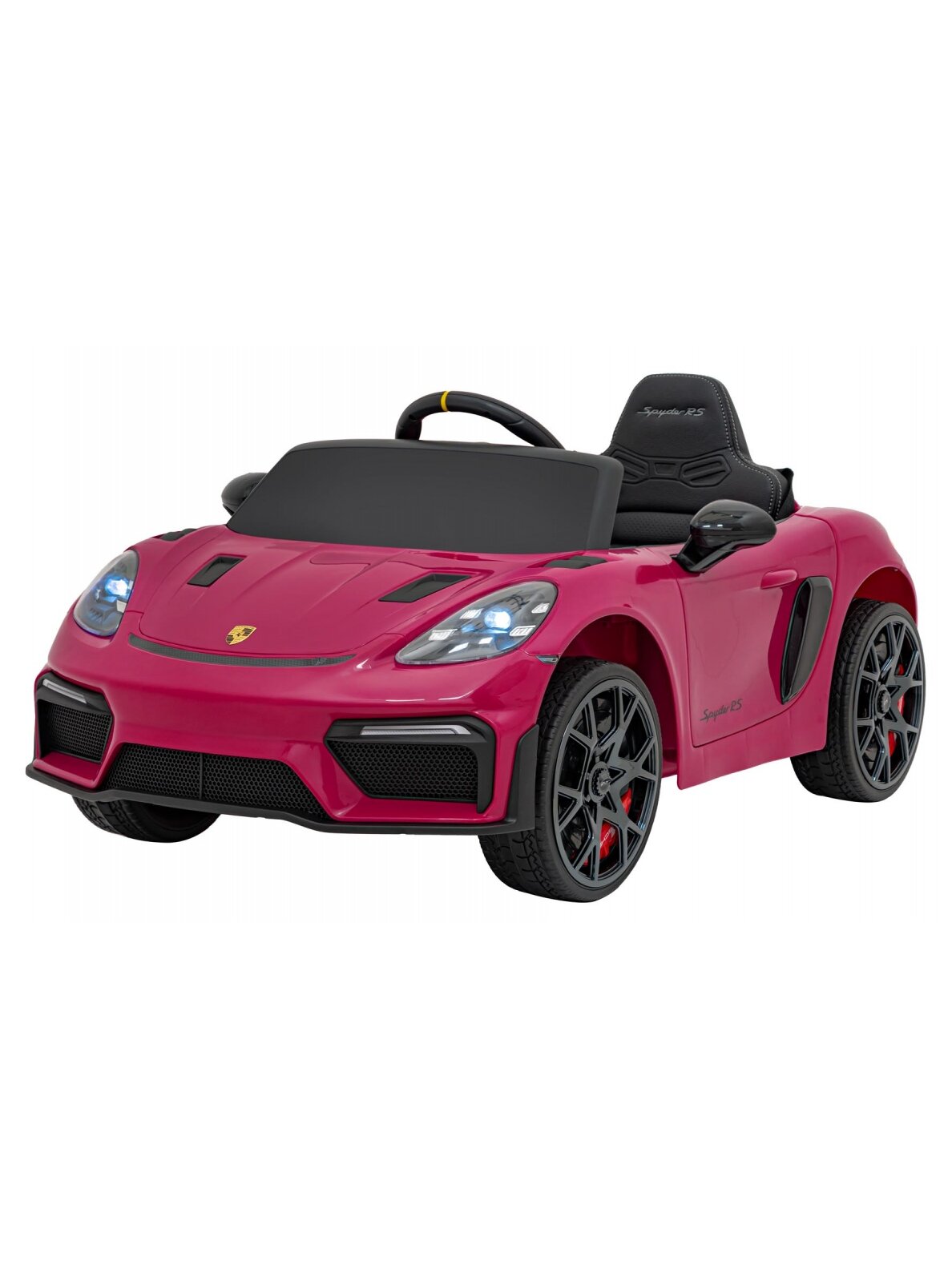 "Porsche Spyder RS 718" Elektromobilis vaikamss dažymas rožine spalva 2 "Porsche Spyder RS 718" Elektromobilis vaikamss dažymas rožine spalva 2