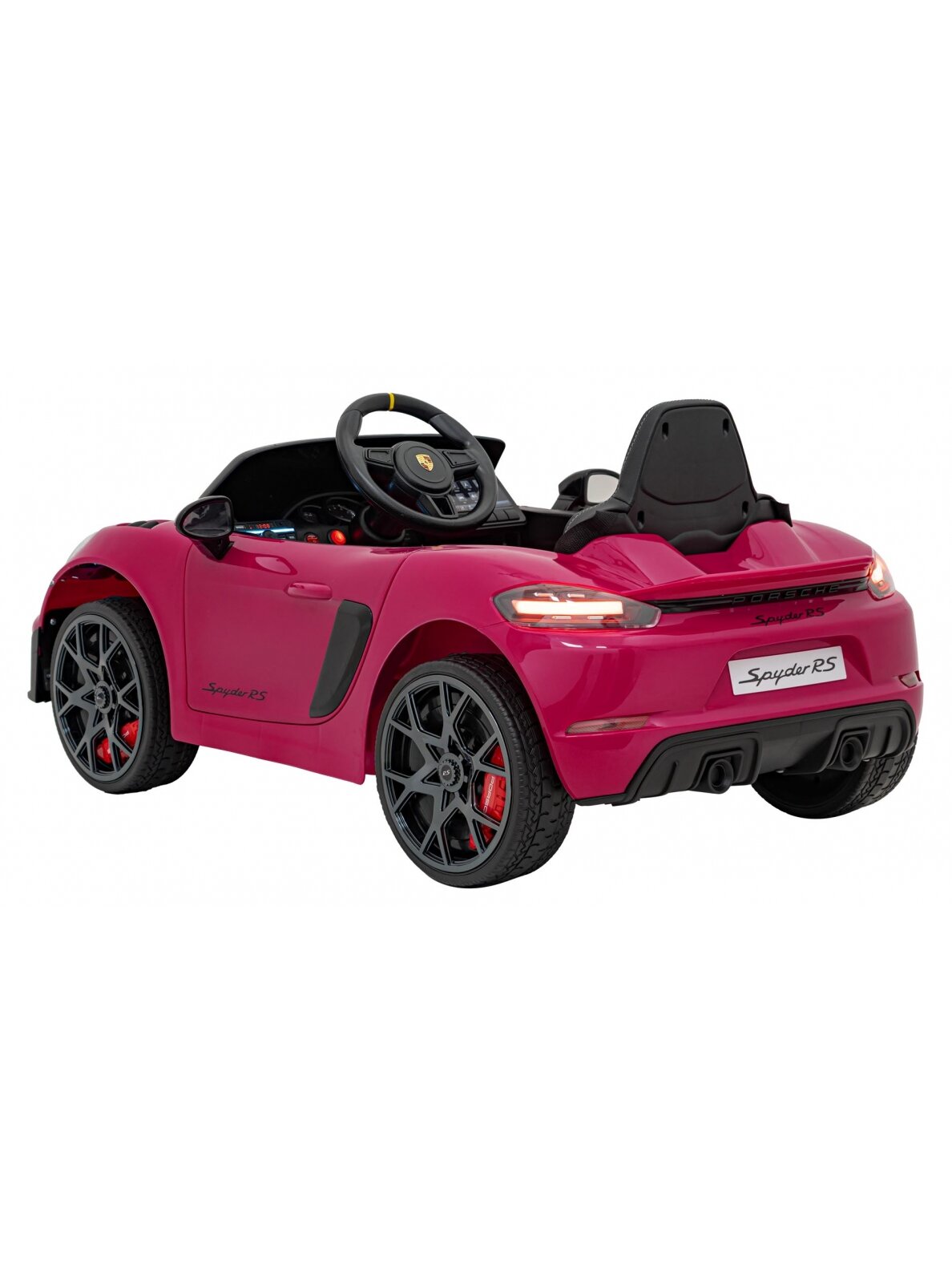 "Porsche Spyder RS 718" Elektromobilis vaikamss dažymas rožine spalva 4 "Porsche Spyder RS 718" Elektromobilis vaikamss dažymas rožine spalva 4