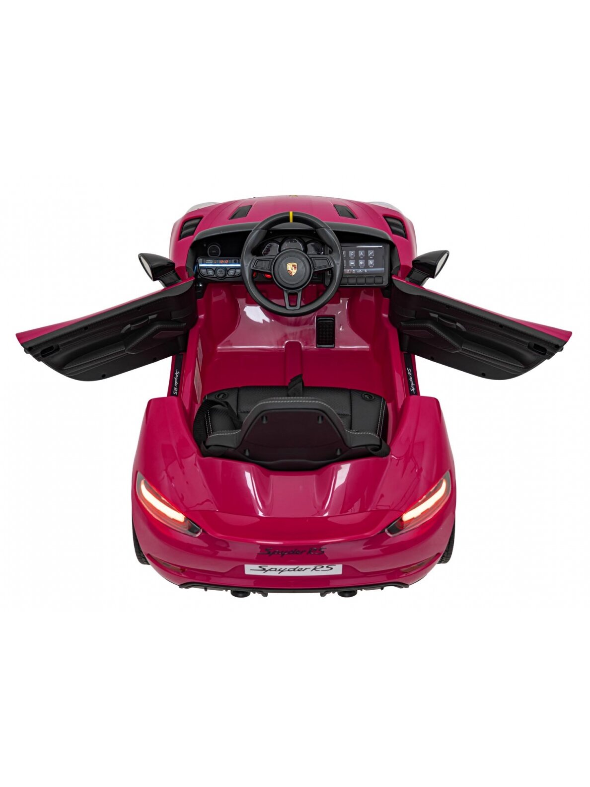 "Porsche Spyder RS 718" Elektromobilis vaikamss dažymas rožine spalva 7 "Porsche Spyder RS 718" Elektromobilis vaikamss dažymas rožine spalva 7