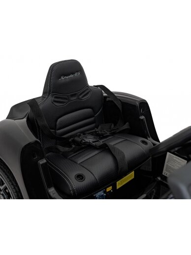 Porsche Spyder RS 718 Elektromobilis vaikams Juoda 16 Porsche Spyder RS 718 Elektromobilis vaikams Juoda 16
