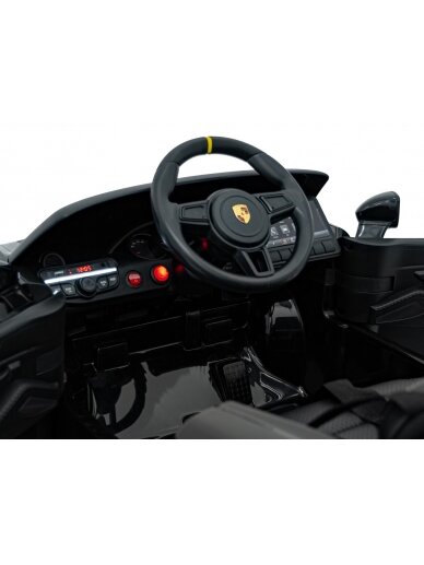 Porsche Spyder RS 718 Elektromobilis vaikams Juoda 17 Porsche Spyder RS 718 Elektromobilis vaikams Juoda 17