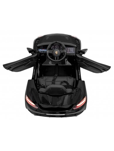 Porsche Spyder RS 718 Elektromobilis vaikams Juoda 21 Porsche Spyder RS 718 Elektromobilis vaikams Juoda 21