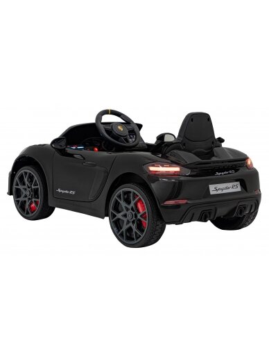Porsche Spyder RS 718 Elektromobilis vaikams Juoda 4 Porsche Spyder RS 718 Elektromobilis vaikams Juoda 4