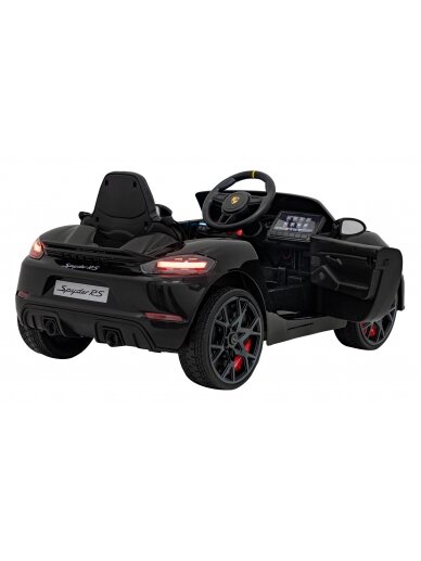 Porsche Spyder RS 718 Elektromobilis vaikams Juoda 6