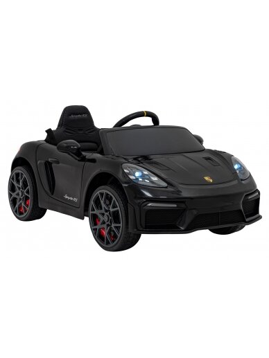 Porsche Spyder RS 718 Elektromobilis vaikams Juoda Porsche Spyder RS 718 Elektromobilis vaikams Juoda