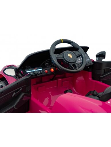 Porsche Spyder RS 718 Elektromobilis vaikams Rožinė 15 Porsche Spyder RS 718 Elektromobilis vaikams Rožinė 15