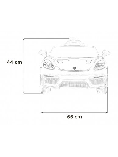 Porsche Spyder RS 718 Elektromobilis vaikams Rožinė 18 Porsche Spyder RS 718 Elektromobilis vaikams Rožinė 18