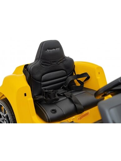 Porsche Spyder RS 718 Elektromobilis vaikamss dažymas geltona spalva 10 Porsche Spyder RS 718 Elektromobilis vaikamss dažymas geltona spalva 10