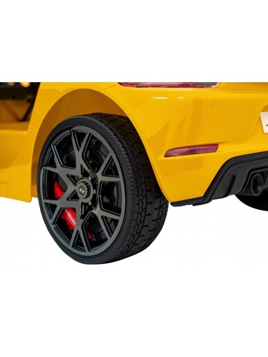 Porsche Spyder RS 718 Elektromobilis vaikamss dažymas geltona spalva 14