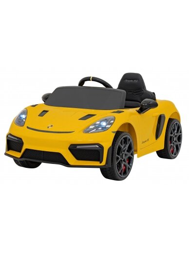 Porsche Spyder RS 718 Elektromobilis vaikamss dažymas geltona spalva 22 Porsche Spyder RS 718 Elektromobilis vaikamss dažymas geltona spalva 22
