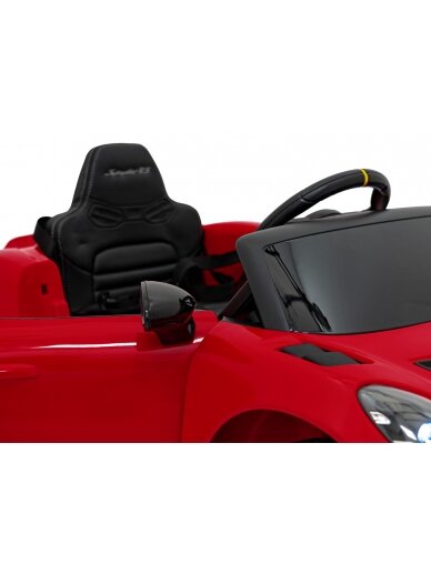 Porsche Spyder RS 718 Elektromobilis vaikamss dažymas Raudona spalva 13 Porsche Spyder RS 718 Elektromobilis vaikamss dažymas Raudona spalva 13
