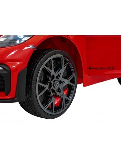 Porsche Spyder RS 718 Elektromobilis vaikamss dažymas Raudona spalva 15