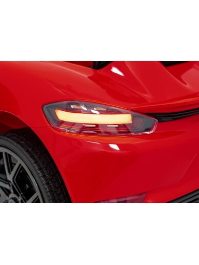 Porsche Spyder RS 718 Elektromobilis vaikamss dažymas Raudona spalva 17