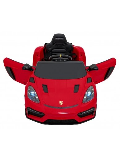 Porsche Spyder RS 718 Elektromobilis vaikamss dažymas Raudona spalva 18 Porsche Spyder RS 718 Elektromobilis vaikamss dažymas Raudona spalva 18