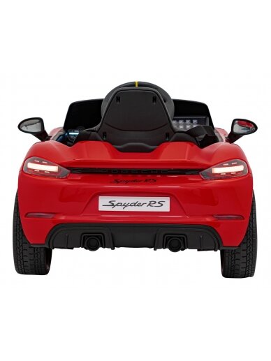 Porsche Spyder RS 718 Elektromobilis vaikamss dažymas Raudona spalva 4 Porsche Spyder RS 718 Elektromobilis vaikamss dažymas Raudona spalva 4