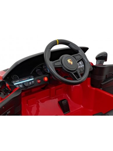 Porsche Spyder RS 718 Elektromobilis vaikamss dažymas Raudona spalva 8 Porsche Spyder RS 718 Elektromobilis vaikamss dažymas Raudona spalva 8