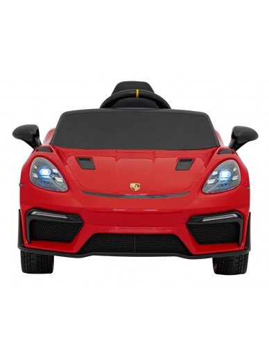 Porsche Spyder RS 718 Elektromobilis vaikamss dažymas Raudona spalva Porsche Spyder RS 718 Elektromobilis vaikamss dažymas Raudona spalva