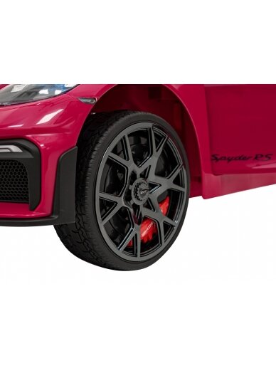 "Porsche Spyder RS 718" Elektromobilis vaikamss dažymas rožine spalva 12 "Porsche Spyder RS 718" Elektromobilis vaikamss dažymas rožine spalva 12