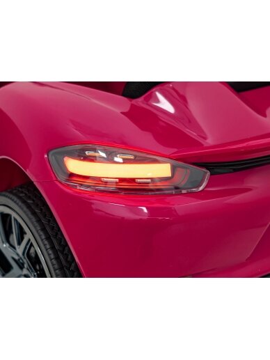 "Porsche Spyder RS 718" Elektromobilis vaikamss dažymas rožine spalva 14 "Porsche Spyder RS 718" Elektromobilis vaikamss dažymas rožine spalva 14