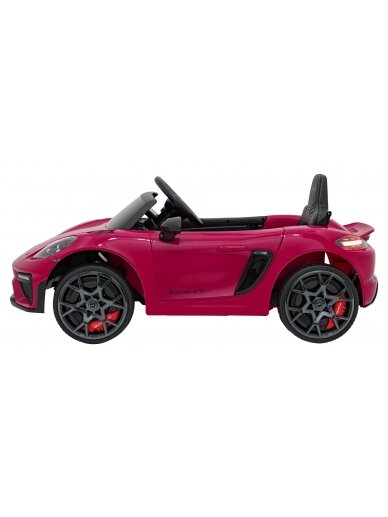"Porsche Spyder RS 718" Elektromobilis vaikamss dažymas rožine spalva 3 "Porsche Spyder RS 718" Elektromobilis vaikamss dažymas rožine spalva 3
