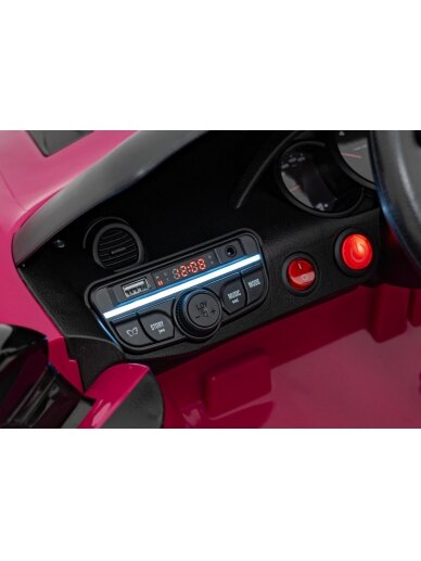 "Porsche Spyder RS 718" Elektromobilis vaikamss dažymas rožine spalva 8 "Porsche Spyder RS 718" Elektromobilis vaikamss dažymas rožine spalva 8