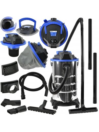 Pramoninis sauso ir drėgno valymo siurblys 30L 18 Pramoninis sauso ir drėgno valymo siurblys 30L 18