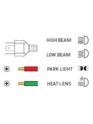Priekinis LED žibintas, 23/45W, stačiakampis, 12-24V, 168x107x82mm, tolimosios / artimosios šviesos, šildomas, Kramp 12 Priekinis LED žibintas, 23/45W, stačiakampis, 12-24V, 168x107x82mm, tolimosios / artimosios šviesos, šildomas, Kramp 12