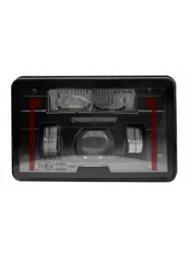 Priekinis LED žibintas, 23/45W, stačiakampis, 12-24V, 168x107x82mm, tolimosios / artimosios šviesos, šildomas, Kramp 7 Priekinis LED žibintas, 23/45W, stačiakampis, 12-24V, 168x107x82mm, tolimosios / artimosios šviesos, šildomas, Kramp 7