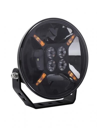 Priekinis LED žibintas, 60W, apvalus, 9-36V, Ø180mm, dienos šviesos, dvigubas stovėjimo šviesų žibintas, Kramp 1