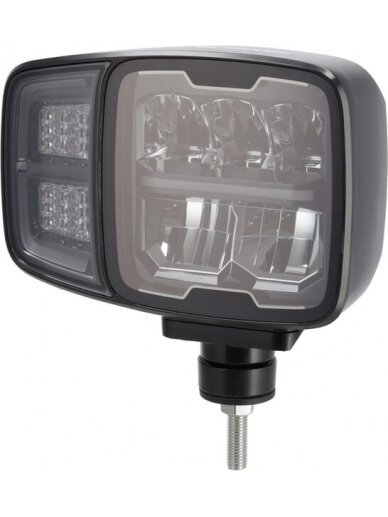 Priekinis LED žibintas, stačiakampis, 12/24V, 220x197,2x80,5 mm, šildomas, tolimosios/mažosios šviesos, nuo sniego, dešinysis