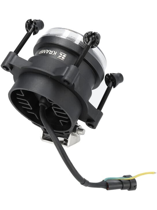 Priekinis LED žibintas, 28/18W, apvalus, 10-30V, Ø90mm, tolimosios šviesos, posūkio rodiklis, H9 jungtis, Kramp 2 Priekinis LED žibintas, 28/18W, apvalus, 10-30V, Ø90mm, tolimosios šviesos, posūkio rodiklis, H9 jungtis, Kramp 2