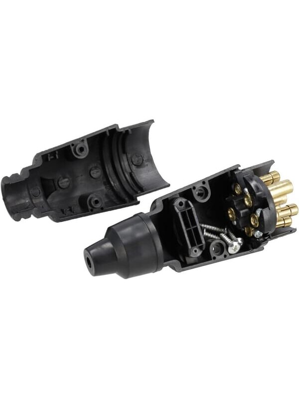 Priekabos kištukas 7 kontaktų, plastikinis, 12 V, su įsukamais gnybtais (10 vnt.) 1 Priekabos kištukas 7 kontaktų, plastikinis, 12 V, su įsukamais gnybtais (10 vnt.) 1